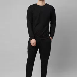 Rigo Men Black Cotton Tracksuit-image-37