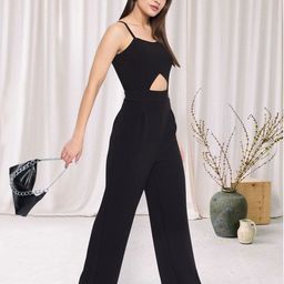 Martini Shoulder Straps Sleeveless Basic Jumpsuit-picture-24
