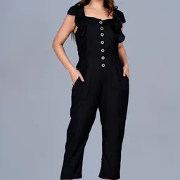 SIPET Square Neck Ruffles Basic Jumpsuit-picture-55