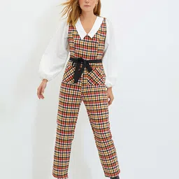 Trendyol Multicoloured Checked Basic Jumpsuit image 1