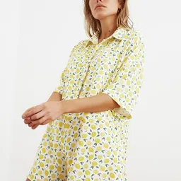 Trendyol Women White & Yellow Conversational Print Basic Jumpsuit-picture-40