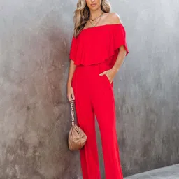 Stylecast X KPOP Red Off-Shoulder Jumpsuit-picture-37