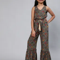 Aks Kids Girls Ethnic Motifs Printed Basic Jumpsuit-image-76