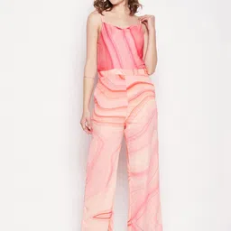 CAMLA Abstract Printed Shoulder Strap Basic Jumpsuit-picture-3