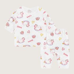 StyleCast Girls Printed Cotton T-shirt With Pyjamas-picture-10