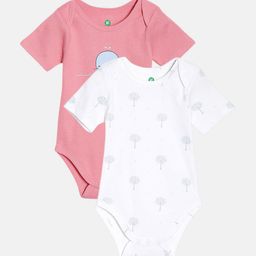 YK Organic Infant Boys Pack Of 2 Printed Organic Cotton Bodysuit-image-43