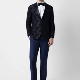 Peter England Elite Slim-Fit Single-Breasted Two-Piece Party Suit-47