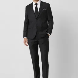 Van Heusen Men Checked Slim-Fit Formal Two Piece Suit-image-94
