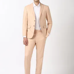 Peter England Elite Men Notched Lapel Single-Breasted Formal Two-Piece Suit-picture-26