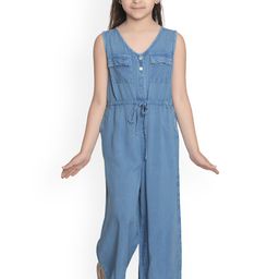 StyleStone Girls Blue Solid Jumpsuit-image-67