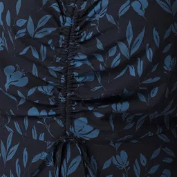 FabAlley Curve Plus Size Black & Blue Printed Basic Jumpsuit image 3