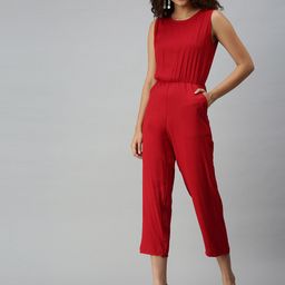 SHOWOFF Red Basic Jumpsuit image 5