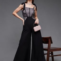 Miss Chase Self Design Shoulder Straps Basic Jumpsuit-image-39