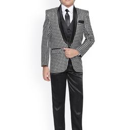 Jeetethnics Boys Black & White Clothing Set-picture-35