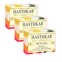 Hasthkar Handmades Set Of 3 Glycerine Mix Fruit Soaps-31