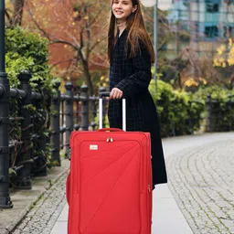 THE CLOWNFISH Soft-Sided Medium Trolley Suitcase-11