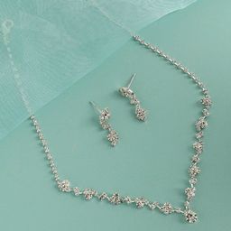 SOHI Silver-Plated Stone Studded Jewellery Set-54