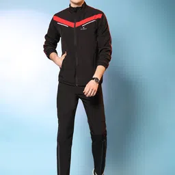 Dpassion Men Colourblocked Mock Collar Tracksuit-picture-29