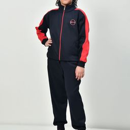 SMSHOPMORE Girls Printed Mock Collar Tracksuits-image-4