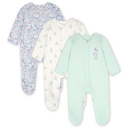 mothercare Infants Girls Pack of 3 Printed Pure Cotton Sleepsuits-46