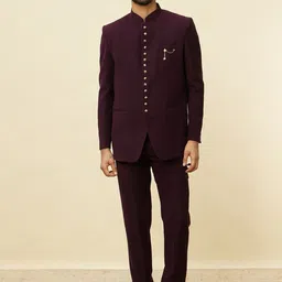 Manyavar Men Single-Breasted Suit-image-41