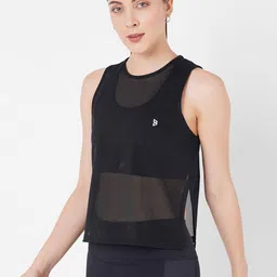 BODD ACTIVE Round Neck Sheer Top With Tights-image-18