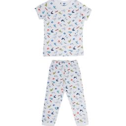 earth conscious Boys White & Red Printed Cotton Night suit-picture-52