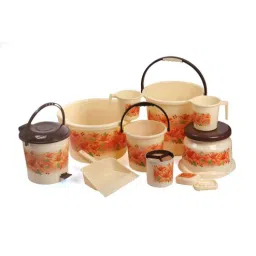 Kenny Brown Plastic Bucket Set (Set of 10) by Regalo-picture-20