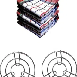 Dinning Table Steel Stand/Wire Ring Stand/Trivet Round Ring,Hot Pot Ring Trivet/Stainless Steel Round Table Ring Set, Hot Pot Stand POLISHED Trivet-1