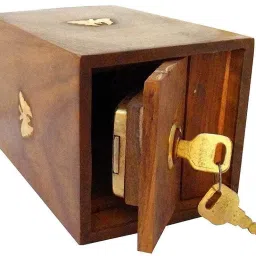 ruby perl Beautiful money bank with 2 keys and lock which keeps your child money safe image 5