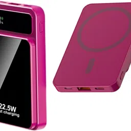 10000 mAh 22.5 W Wired & Wireless With MagSafe Compact Pocket Size Power Bank-image-1