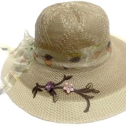 Adorazone Women Wide Brim Fedora/Tribly Summer Beach Hat-image-0