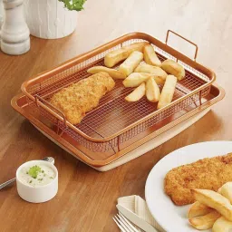 Kitchen Deep-Fried Food Drain Basin Rectangle Crispy Tray Tray-4