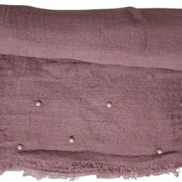 Solid, Embellished Cotton Blend Women Purple Fancy Scarf-image-13