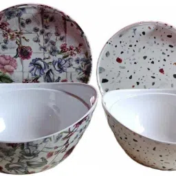 Serving Bowl Set with Lid Strong Handle Deep Serving Bowl Muiticolour Bowl Serving Set-picture-38