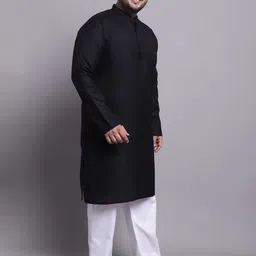 SOJANYA PLUS Mandarin Collar Kurta With Pyjamas & Nehru Jacket-picture-8