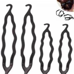 4 Pc Premium Fast & Easy to Professional Bun Maker/ Juda Twister/ Juda Maker Hair Accessory Set-image-93