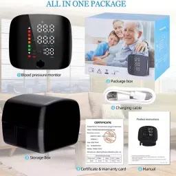 Accutrust AC-WB10 Digital Wrist Blood Pressure Monitor with Voice Guidance, LCD Display Bp Monitor image 4