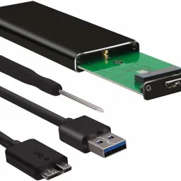 microware Mini mSATA to USB3.0 External HDD Hard Drive Enclosure Case SSD Disk Case 3 inch Hard Drive Enclosure image 4