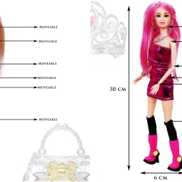 aseenaa Charm Doll Combo Toy Set With Movable Joints & Ornament For Girls | Set Of 2 image 5