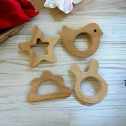 Pack of 4 (Cloud ,Star,Bird+Cat) Teether and Feeder-15