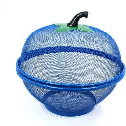 Apple Shape Net Basket Multipurpose Use 26 cm (Piece of 1) [Colour May Vary] Stainless Steel Fruit & Vegetable Basket-image-38