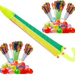 (1 Umbrella Pichkari + 6 Magic Balloon)For Kids Holi & Pool Party Fun Water Gun-image-80