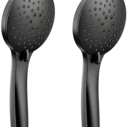 hand shower 3 - Modes, matt black with Hose & clutch set of 2 pic 193 Handheld-0