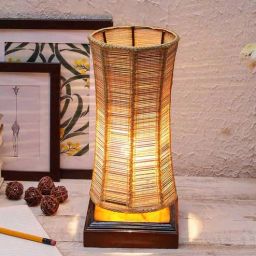 new era Natural Bamboo Shade Table Lamp with Bamboo Base-picture-28