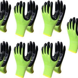 Nylon Nitrile Coated Industrial Safety Hand Gloves Anti-Cut, Heat Resistant K1 Cycling Gloves-13