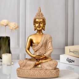 tayhaa Wisdom Buddha Golden Resin Figurine-picture-4