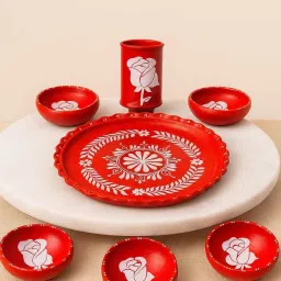 Pack of 9 Terracotta (Matir thala glass) Dinner Set-31