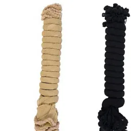 Cotton Blend Solid Beige, Black Men Dupatta-image-81