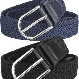 Women Black, Blue Canvas, Fabric Belt-image-23